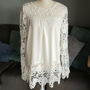 Swim cover up OR lace shirt